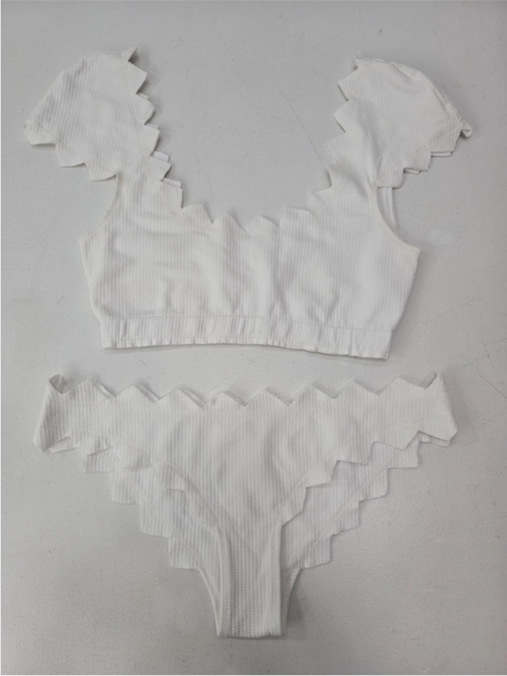 Marysia Swim Mexico Scalloped Top And Bottom Set Coconut Size S Womens